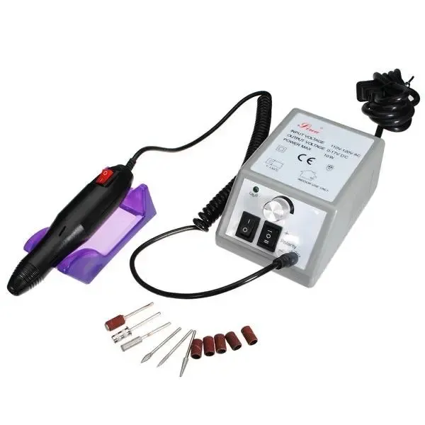 Conjunto de broca elétrica profissional para unhas 110V Máquina de manicure