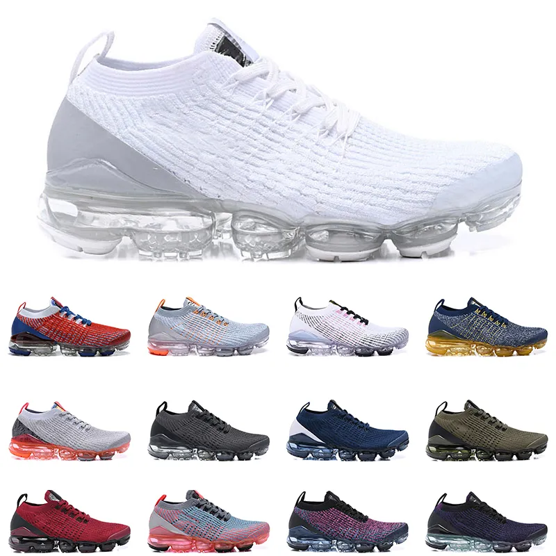 nike air vapormax flyknit 3.0 hommes femmes chaussures de course triple noir blanc particule gris électrique vert laser fuchsia oreo mens trainer