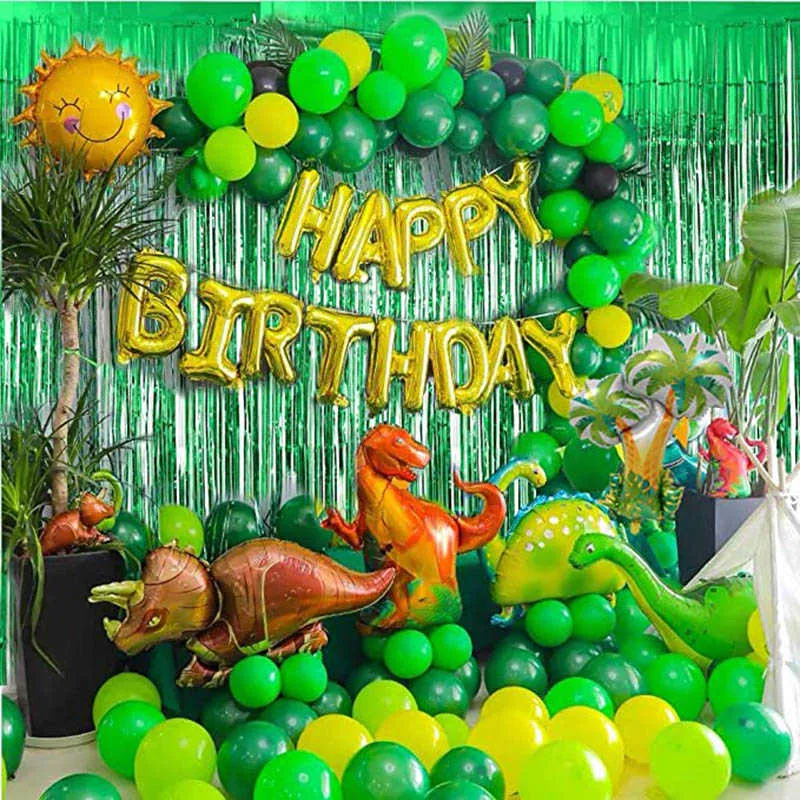 97 Pz Dinosauro Decorazione Festa Di Compleanno Palloncini Arco