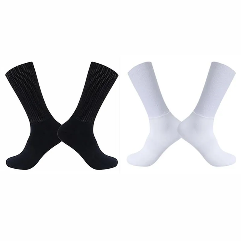 Sports Socks Anti Slip Silicone Summer Aero Whiteline Cycling Men Bicycle Sport Running Bike