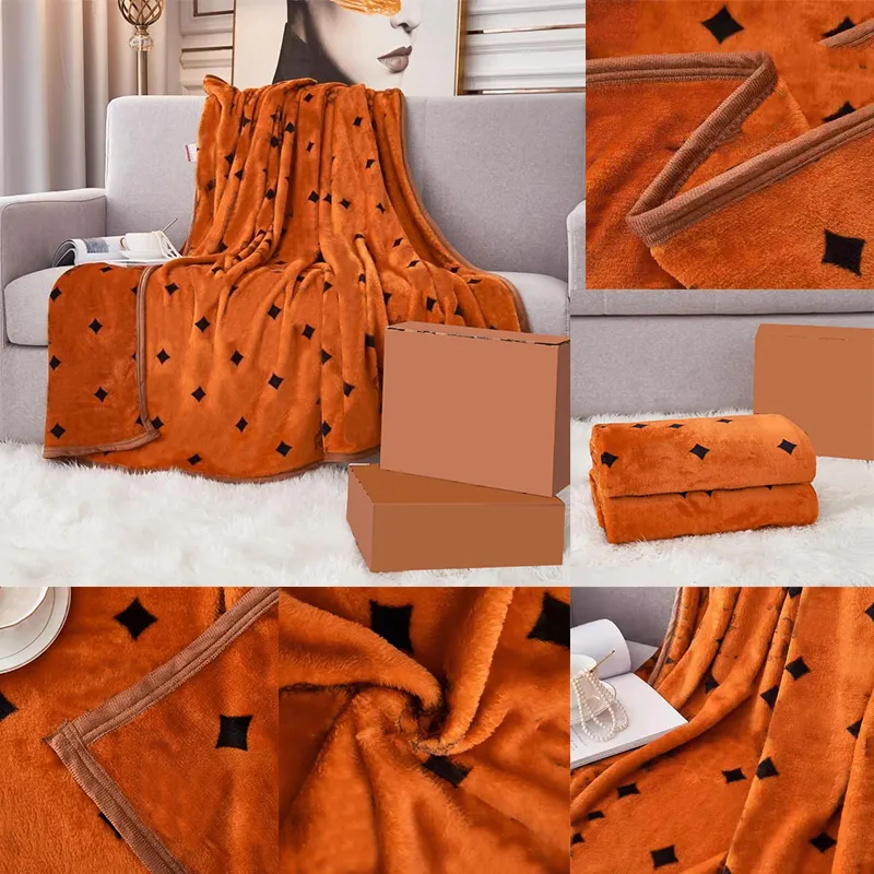 Luxury Golden Mink Blanket Letter Flannel Coral Blankets Velvet Home Sofa Bed Sheet Cover Shawl 4 Seasons Gift Room Decoration 150*200CM