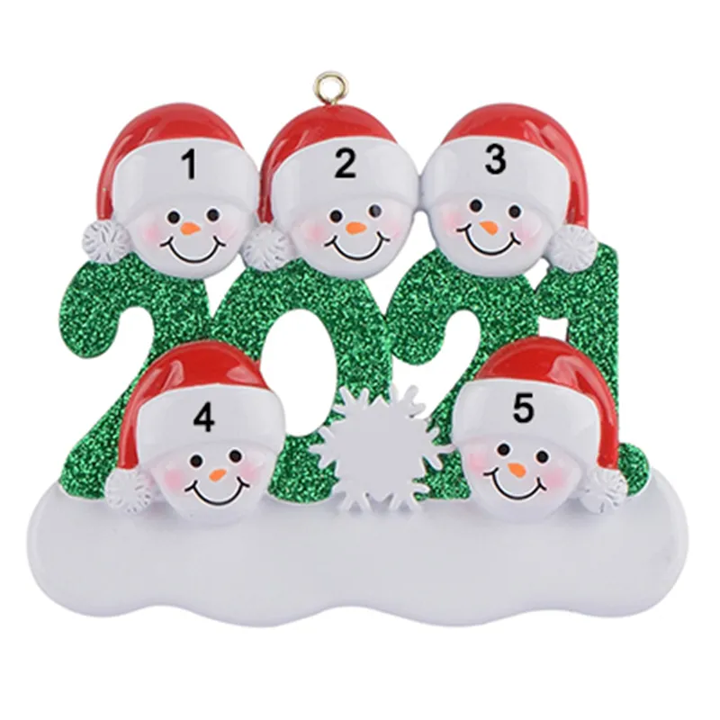 15% Off Resin Personlig Snögubbe Familj av 4 Julgran Ornament Anpassad present till mamma pappa Kidmormor 70920a 2021