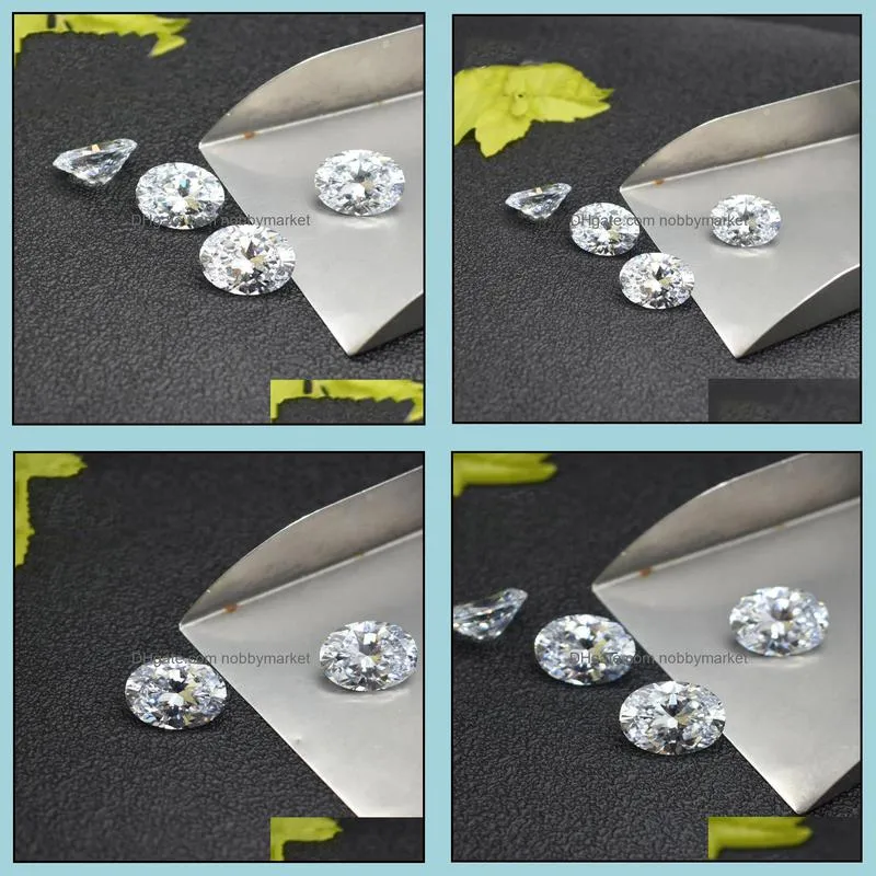 Oval Shape Clear Cubic Zirconia Stone Factory Direct Top Quality Brilliant Machine Cut Synthetic Loose Stone For Jewelry CZ Setting