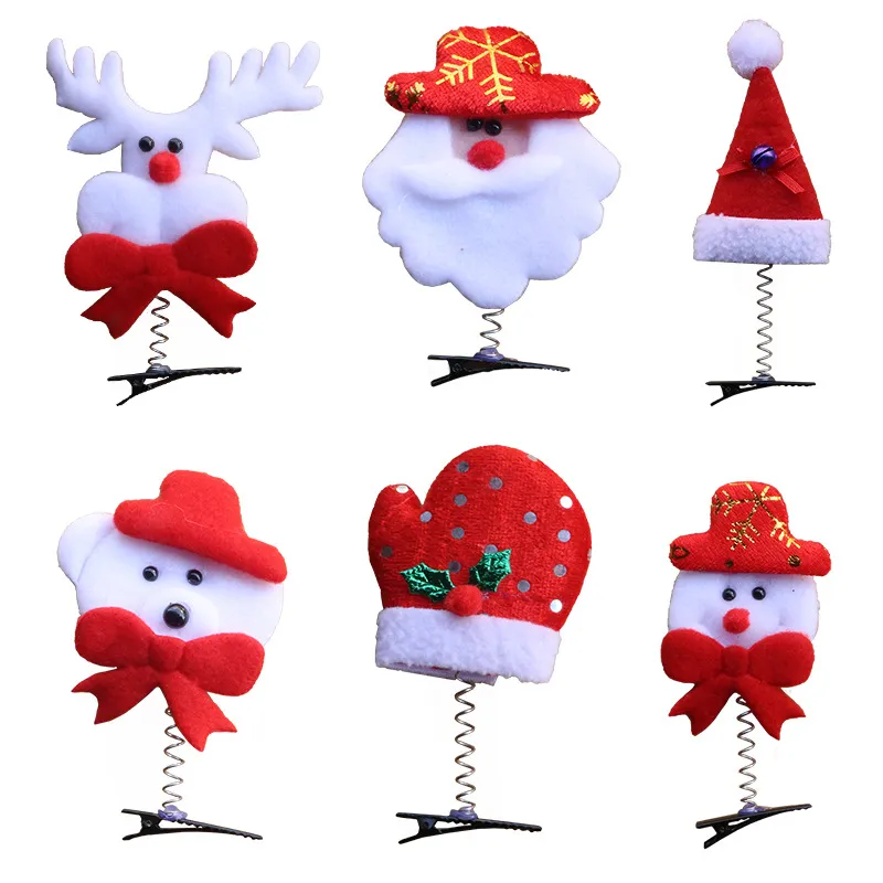Décorations de Noël mignonnes épingle à cheveux dessin animé cheveux habiller enfants et adultes décoration de tête cadeaux de Noël style mixte envoyer XD24829