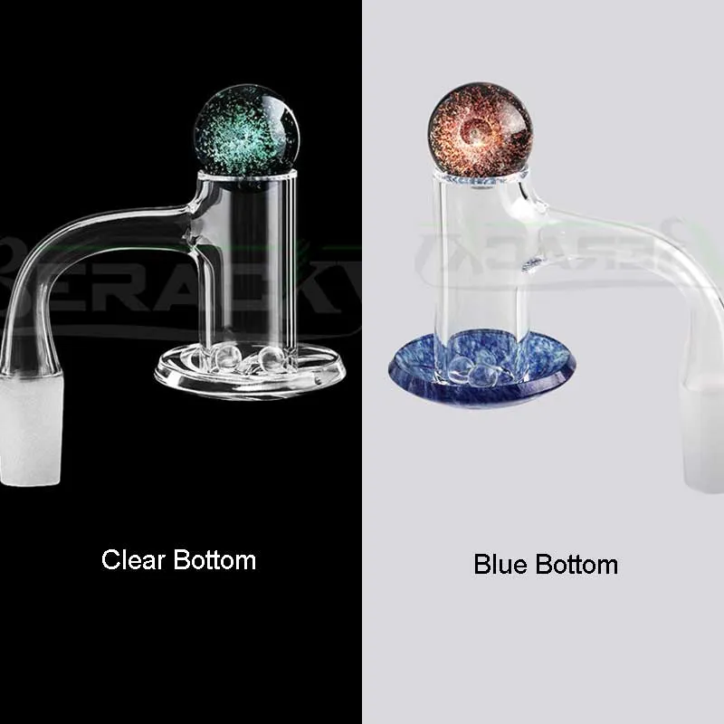 Beracky İki Stil Eğimli Kenar Tam Kaynak Blender Sigara Kuvars Banger 22mm Katı Mermerler Terp İnciler 20mmOD 4590 Cam Bongs Dab Kuleleri İçin Dikişsiz Çiviler