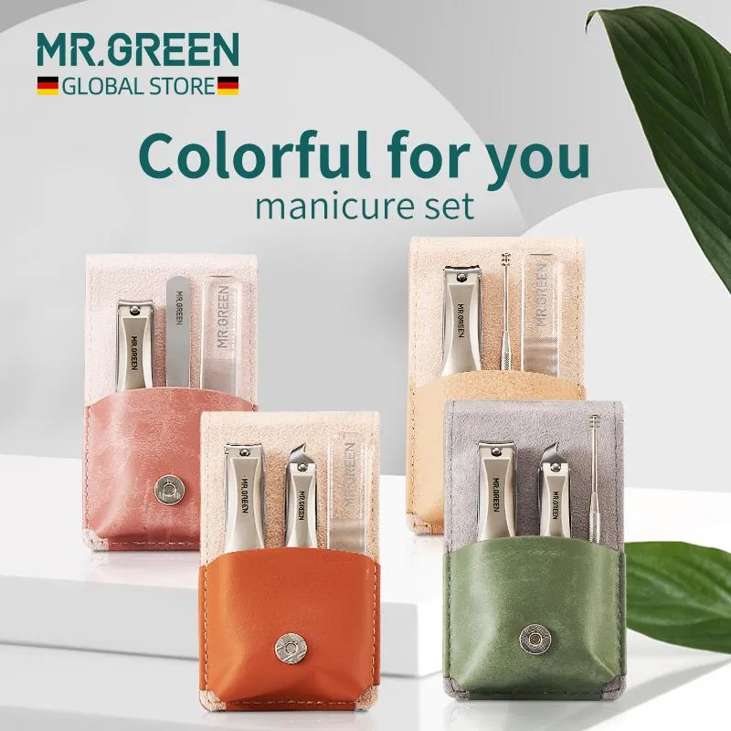 Mr.Green Manicure Set Forbici di grado Forbici in acciaio per unghie per nail clippers Pedicure Home Kit da viaggio portatile Kit forbici Art Kit