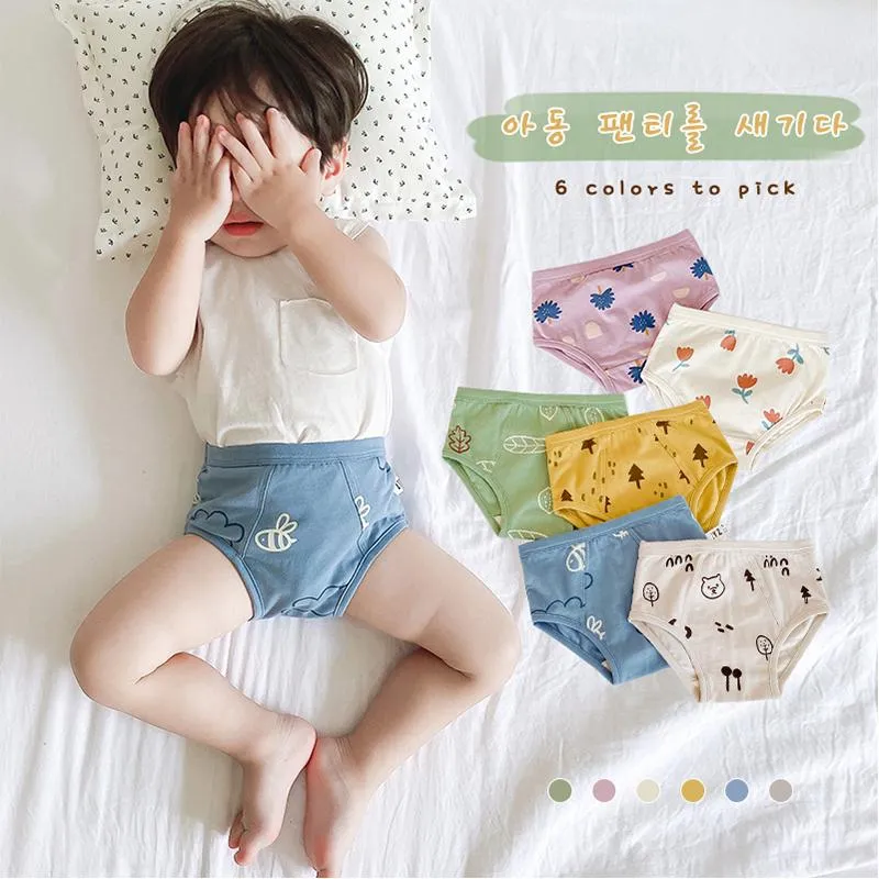 Boxer Triangle Panties Cotton Baby Children's Underwear Shorts of Small and  Medium-sized Girls don't clip PP infants Shorts