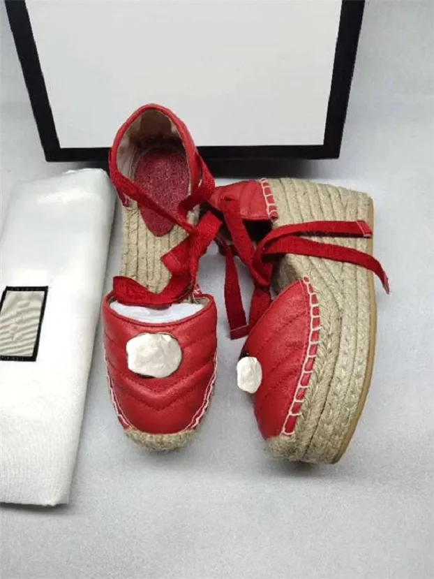 Womens Real Leather Sandals With Hemp Rope Weaving Design Ankle Strap Casual High Heels 2024 Fashion From Happystore923 166 DHgate.Com
