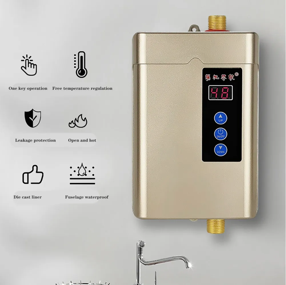 110V 220V Household Mini Electric Water Heater Tankless Instant Waters 