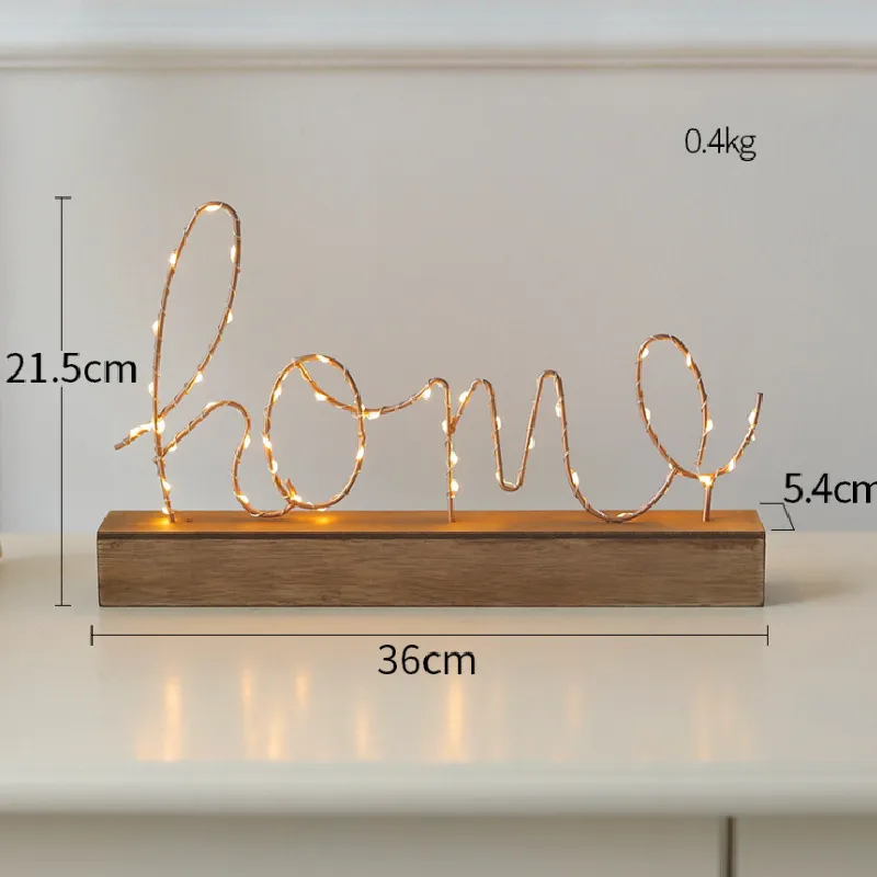 LED Love Letters Light Home Decorative Living Room Bedroom Layout Wooden Decoration Valentines Day Gifts w-00614