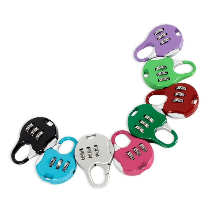 Mini Padlock 3 Dial Digit Password Combination Locks Luggage Metal Code Lock Travel GYM Locker Patry Favor Wholesale DSL-YW3044