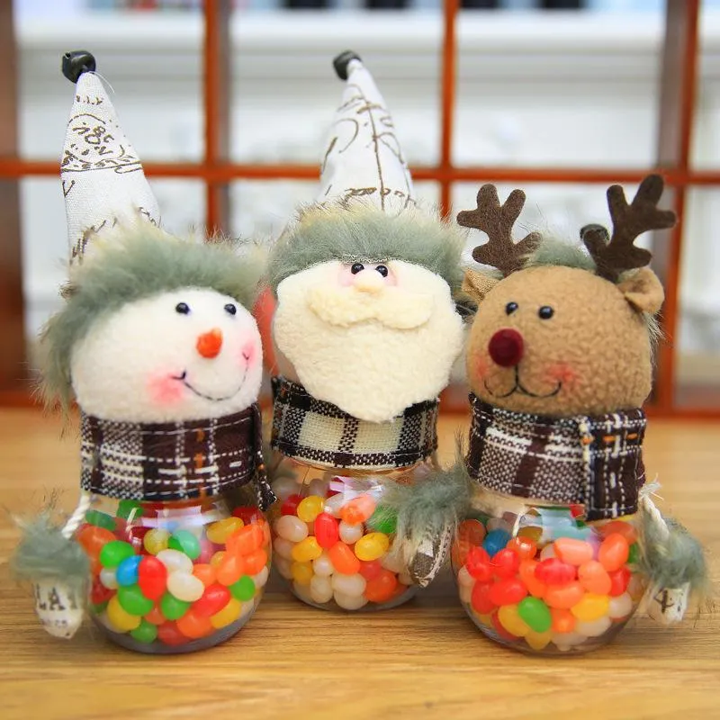Décorations de Noël elf Candy Jar sac cadeau pour la maison Santa Storage Bottle Noël Kids Cadeaux Sacs Navidad 2022