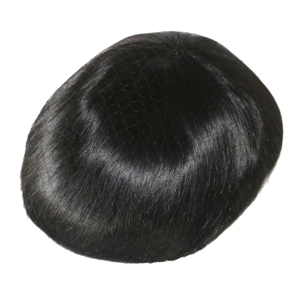 Sistema Di Capelli Dell'uomo Tutti I Capelli Di Remy Indiani Di V Di Ciclo Completo Super Sottile PU Toupee - Cina Sistemi Per Capelli Uomo E Toupee Prezzo - Foto 11