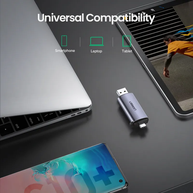 Lecteur de Carte SD USB C - UGREEN - Adaptateur de Carte SD Micro SD en  Aluminium 5Gbps