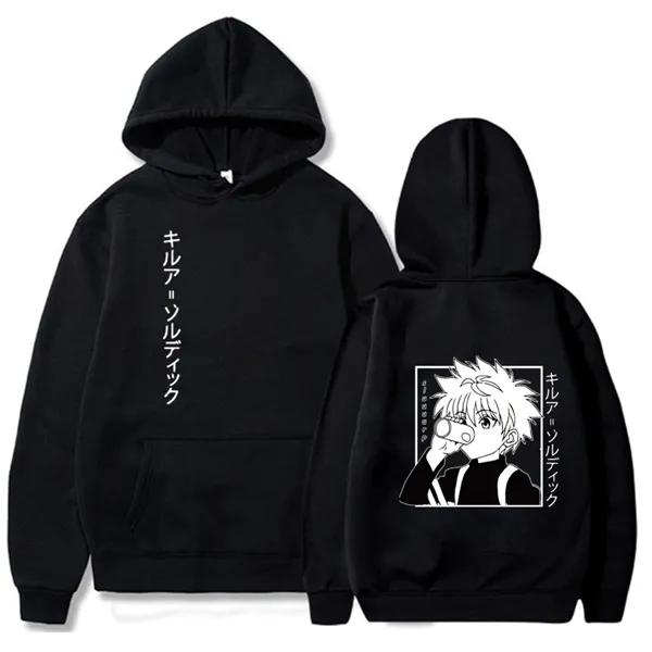 Kawaii Hunter X Hunter Hoodies Männer Frauen Langarm Sweatshirt Killua Zoldyck Anime Manga Hoodies Bluzy Tops Kleidung Y0809