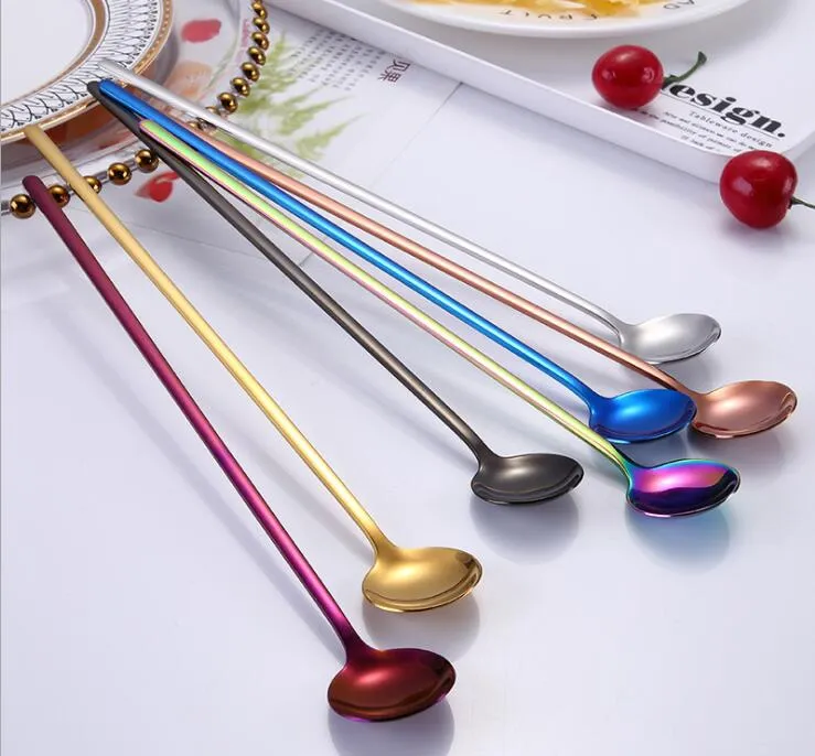 4 pezzi Set Pala e cucchiai in acciaio inossidabile Cucchiaino da caffè Cucchiaino da tè Gelato Dessert Punta Scoop Posate Set da tavola Utensili da cucina  15