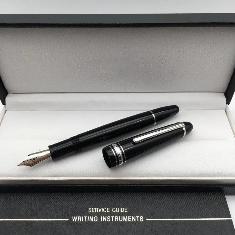 Luxury Msk-149 Black Resin Cassic Plumas estilográficas 4810 iridio Nib material escolar de oficina Pluma de tinta de escritura de alta calidad con Serial N265V