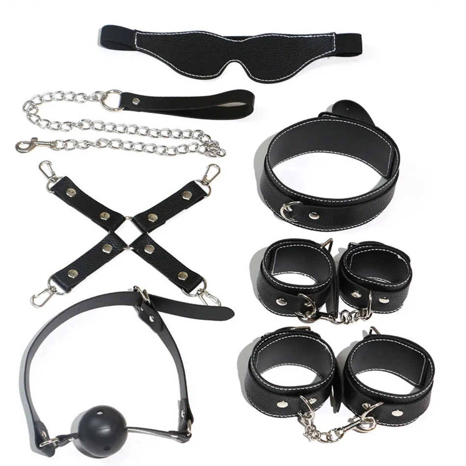 Sm Adult Fun Products Single Skin Seven Piece Twelve Set Handcuffs Alternative Decompression Toys Binding K6F2