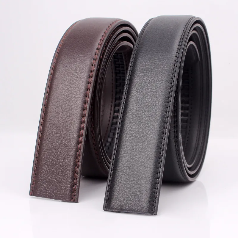 Large Size Belt Automatic Genuine Leather Belts Without for Men Women No Buckle 3.5cm Wide 150 160cm