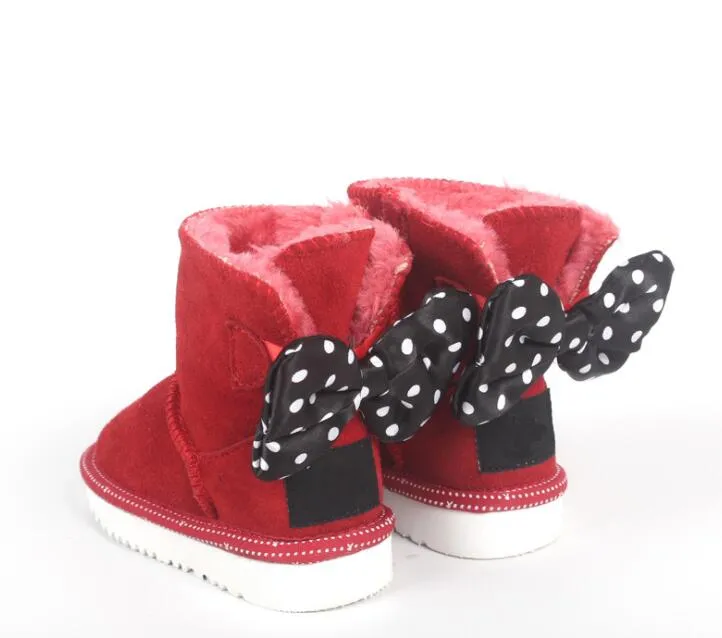 2022 Hot Sell CLASSIC DESIGN SHORT BABY BOY GIRL KIDS snow boots BOW-TIE KEEP WARM BOOTS With Diamond Model tag Card dust bag Free transshipment