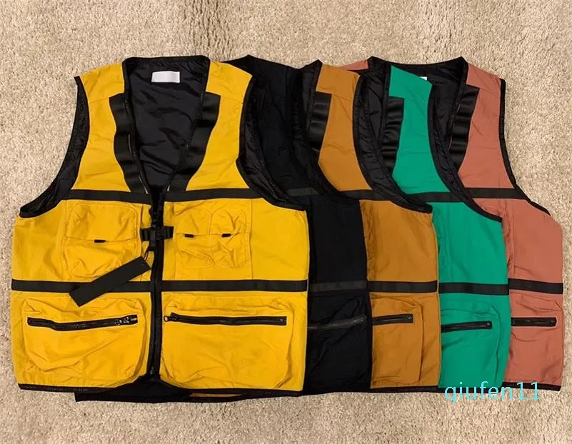 Осенняя куртка Многофункциональный Жилет, оснаренный карманный жилет Zipper All-Match Watchoats 5 Цветов M-2XL