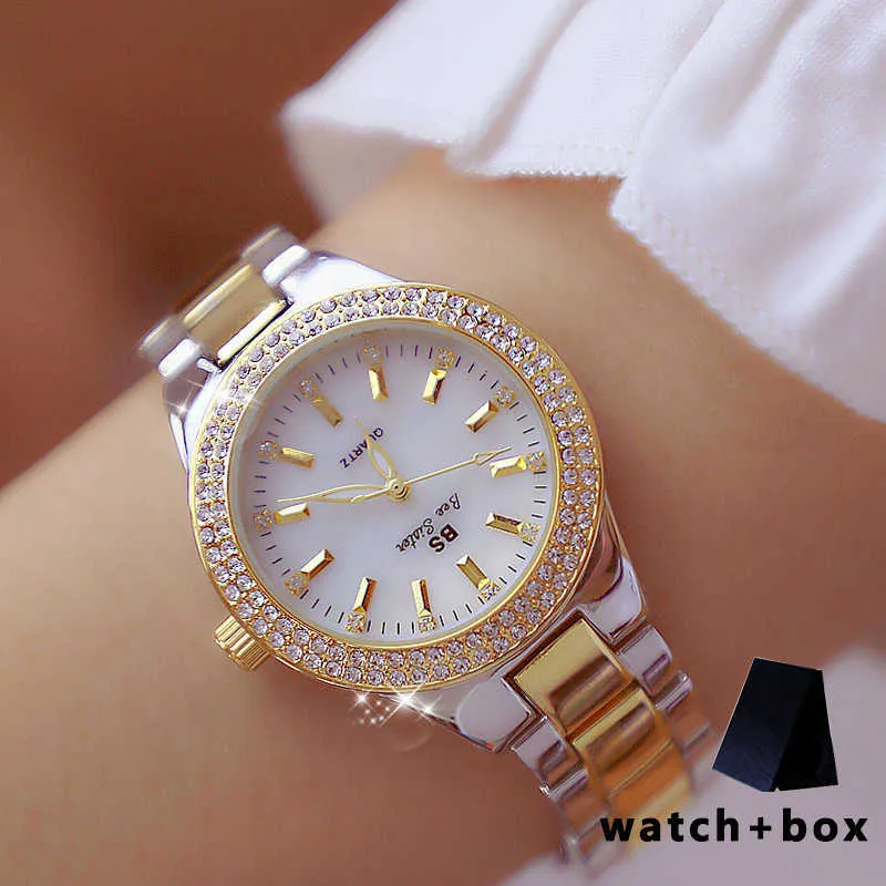 Bs Bee Sister Women Watch Fashion High Quality Casual Vattentät Rostfritt Stål Armbandsur Lady Quartz Watch Gift för fru 210527