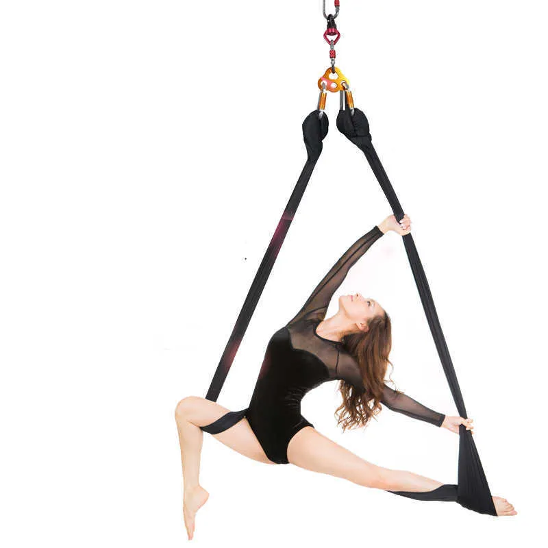 Single Point Roterende Aerial Yoga Hammock Fly Spin Swing Set Anti Gravity Riemen voor Yoga Oefening Trapeze Fitness H1026