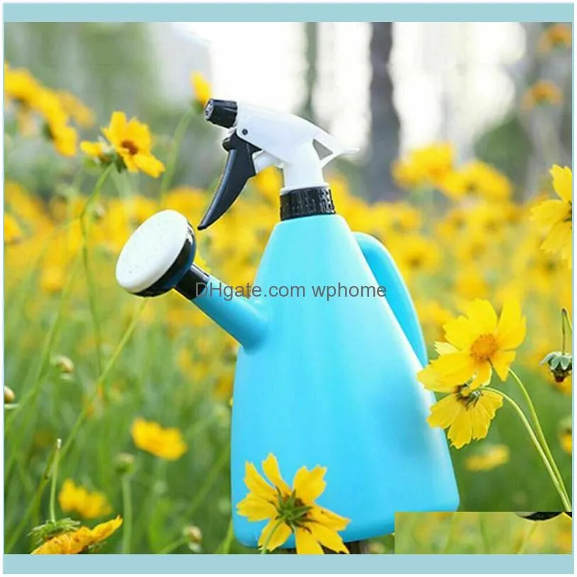 Watering Equipments 2 In 1 Plastic Can Indoor Garden Plants Pressure Spray Water Kettle Adjustable Sprayer 1L BJStore1