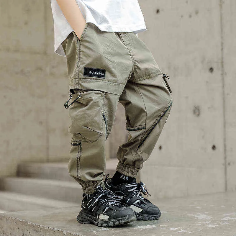 ZouoYYii Sprong Summer Cargo Pants Men Multi-Pockets Cotton