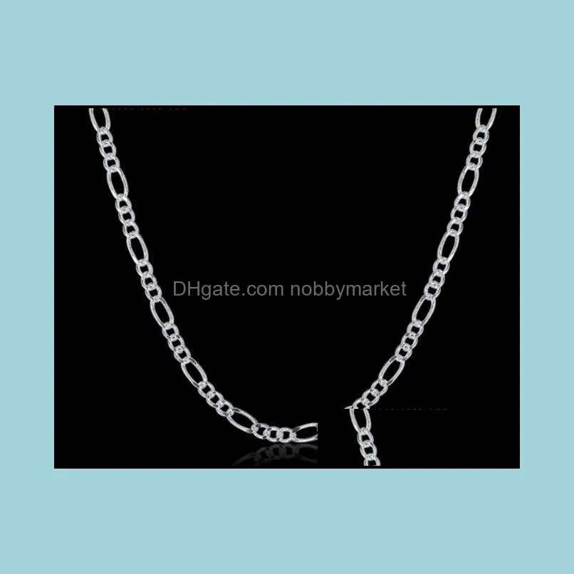 2018 hot sales Fine 925 Sterling Silver Necklace 2MM 16-30