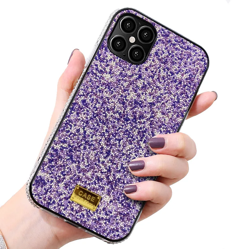 Moda Diamond Glitter Soft TPU Mobile Case Case Pokrywa dla iPhone XR XS 12 Mini 11 Pro Max 7 8 Plus