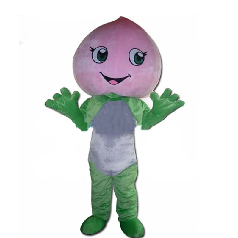 Costume de mascotte de pêche d'Halloween de haute qualité Personnaliser le personnage de thème d'anime de dessin animé Taille adulte Carnaval de Noël Déguisement