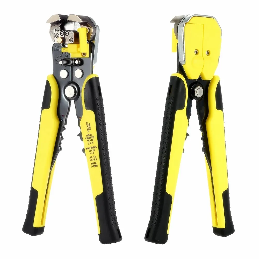 4 In 1 Multi tools Wire Crimper Kit Engineering Ratchet Terminal Crimping Plier + Stripper+S2 Screwdiver