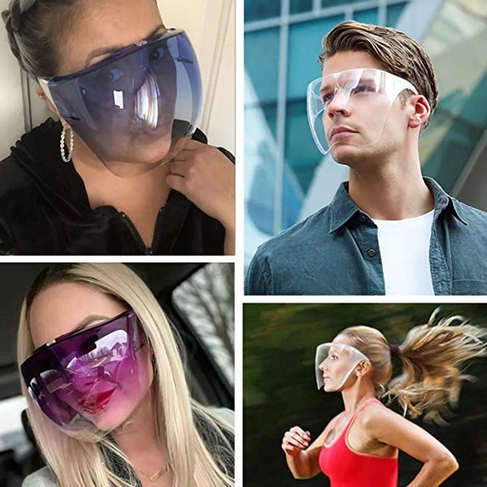 Designer Transparente Gesichtsmaske Herren Damen Gesichtsschutz Schutzbrille Schutzbrille Sicherheitsblockbrille Anti-Spray-Maske Protec