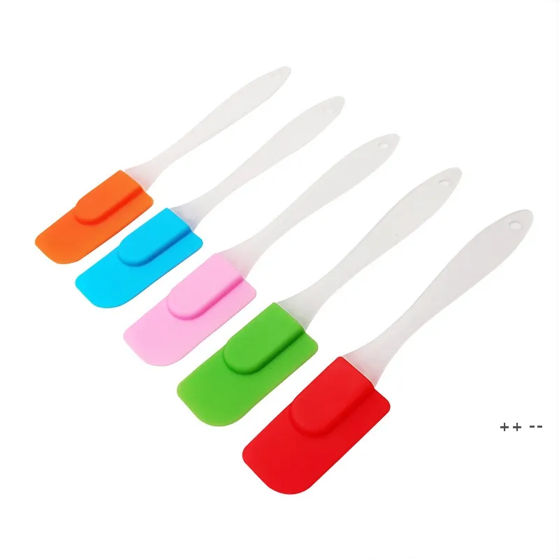 Bake Gadget Silicone Soft tool Cake Butter Cream Scraper High Temperature Eco-friendly Flat Spatula Kitchen Baking RRB11681