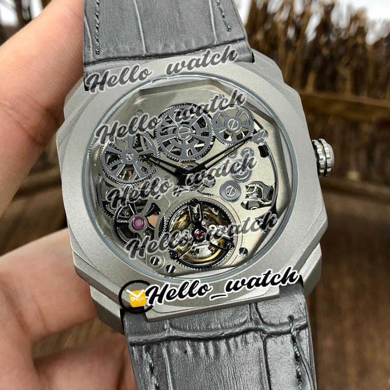 Horloges Mannen Luxe Merk Octo Finissimo 102719 102946 103188 Skeleton Dial Automatic Mens Watch Titanium Steel Case Rubber Korting