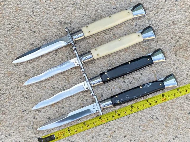 10 ''nouveau 440C lame acrylique poignée Lockback couteau tactique Camping chasse survie couteaux tactiques couteau de poche pliant VTF28