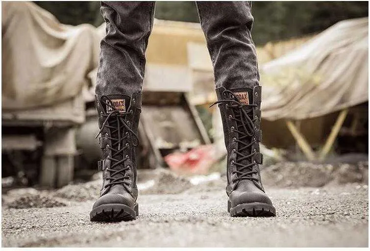 Men's mid calf combat boots clearance