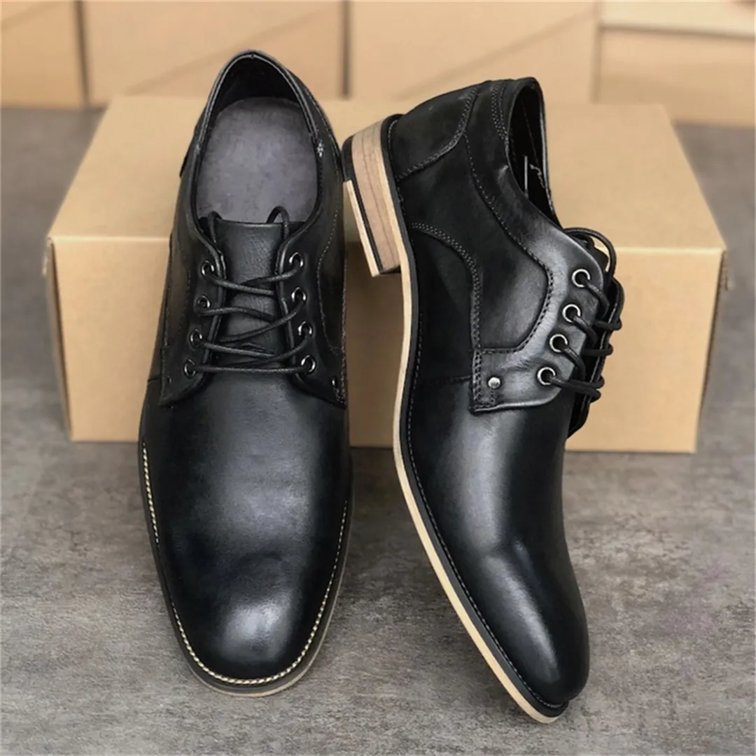 Projektant Oxford Buty Najwyższej Jakości Czarny Calfskin Derby Dress Sukienka Formalna Wed Formalna Ślubna Niski Heel Lace-UP Business Office Trenerzy Rozmiar 39-47 018