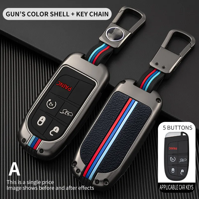 key cover case Fob Jeep Renegade Compass Grand Cherokee For 300C Wrangler Dodge Car Accessaries Keychain2255