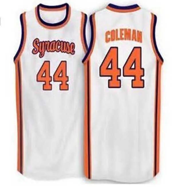 #44 Derrick Coleman Syracuse Orange 1996 Vintage-Basketball-Trikot, College-Throwback-Trikots, genäht, mit beliebigem Namen und Nummer