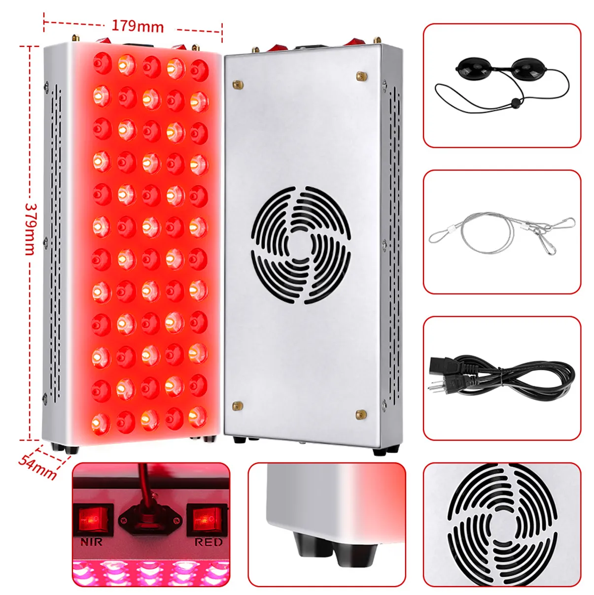 Grow Lights 600W 900W 1000W 1500w therapy light Red beauty treatment instrument lasers treat skin and speed wound healing