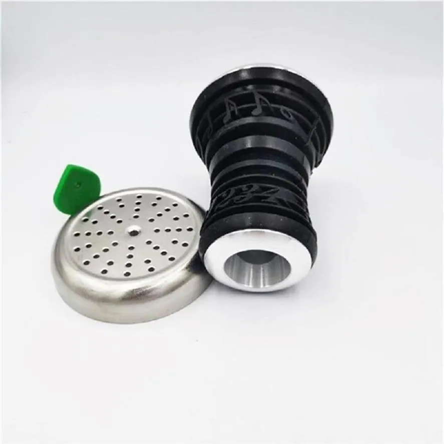 Силиконовый шиша кальян чаша головка с алюминиевым металлическим подносом комплект древесного держателя PipeA10A14 A29