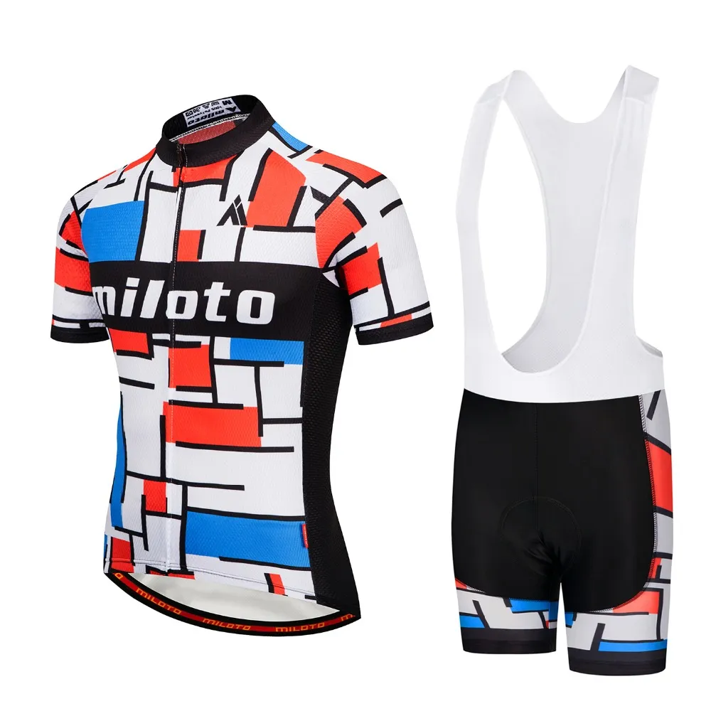 Maillot de cyclisme pour hommes, ensemble respirant, équipe de course, Sport, kits de vélo, vêtements de vélo courts, M090, été 2024