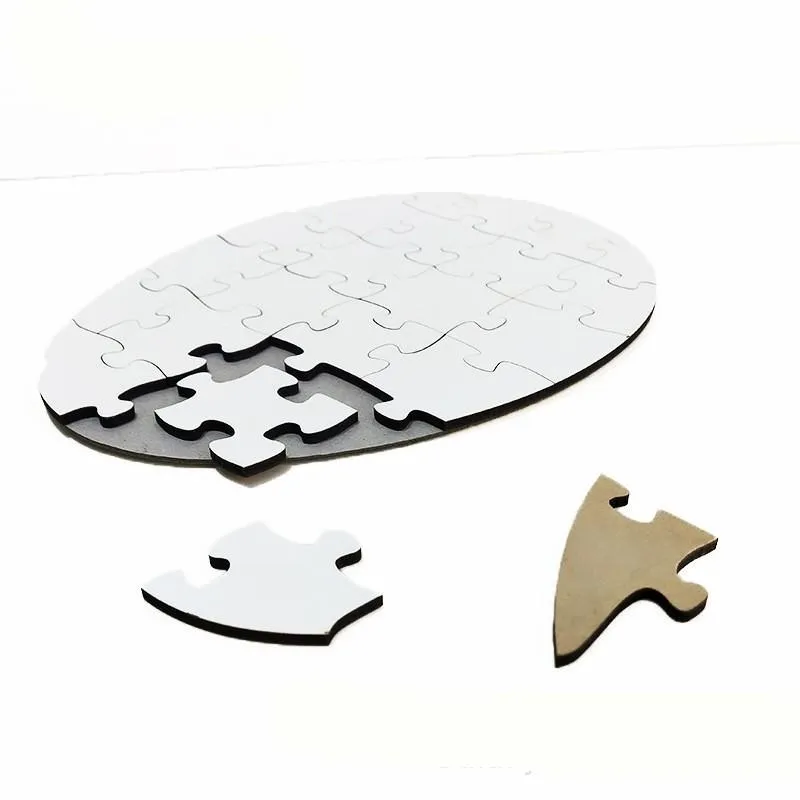 DHL Easter Egg Oval Shape Party Wood Blank Sublimation Puzzle DIY Heat Press Trasfer MDF Blank Jigsaw Decoration FY3568 C0121