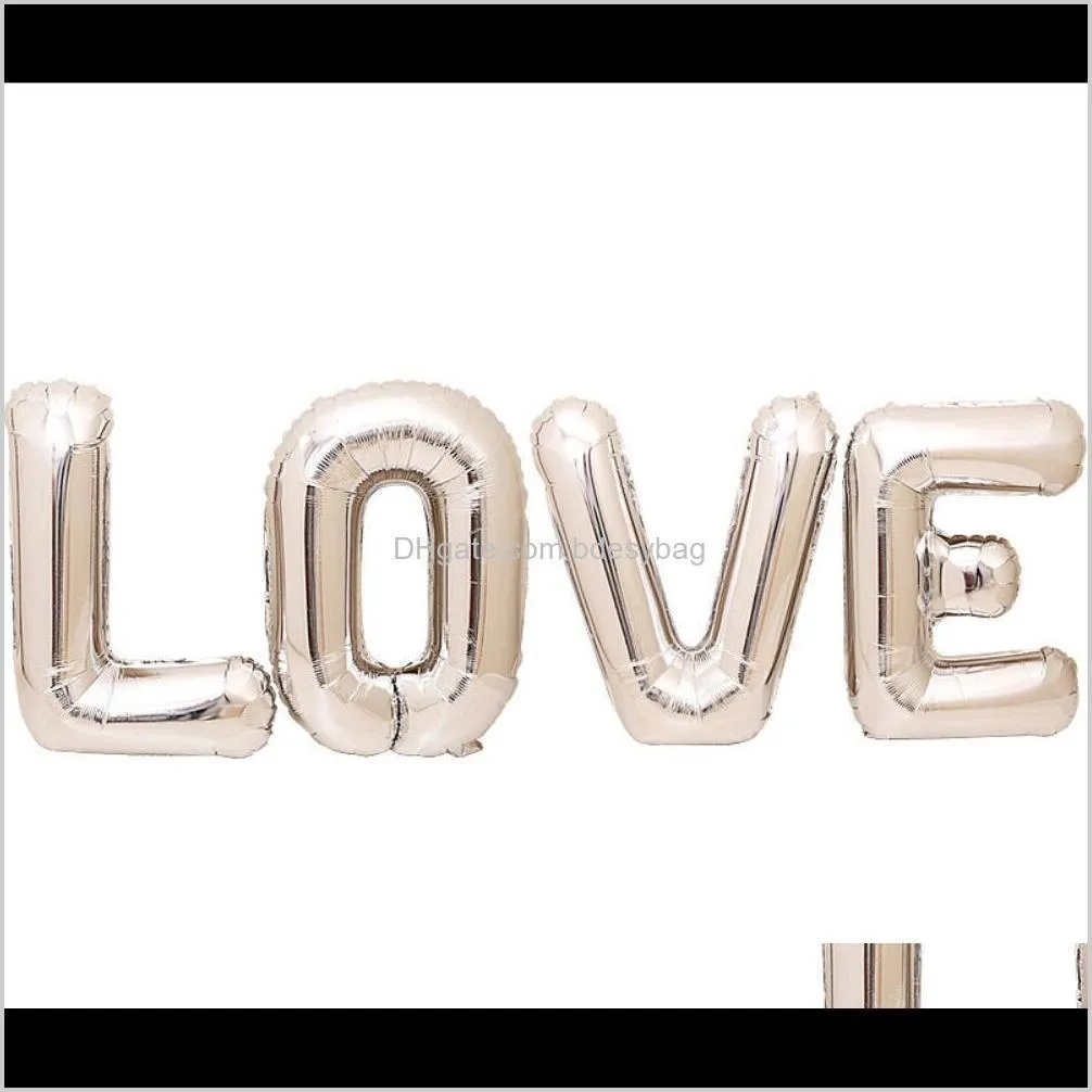 thin letter aluminum foil balloon love gold silver champagne gold foil balloon. the scene of the proposal. wedding