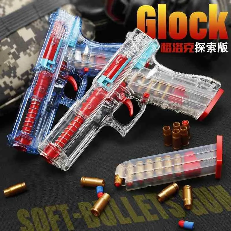 brinquedo arminha glock lança bolinha de gel premium - Escorrega o