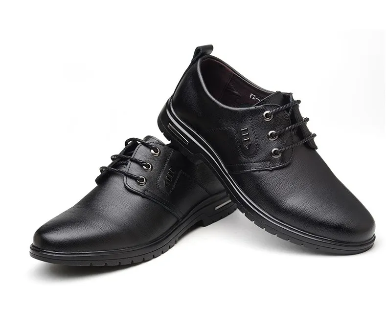 Män Klänning Skor Män Formell Skor Läder Spetsad Toe Fashion Groom Bröllop Skor Mens Oxford Plus Size 38-45