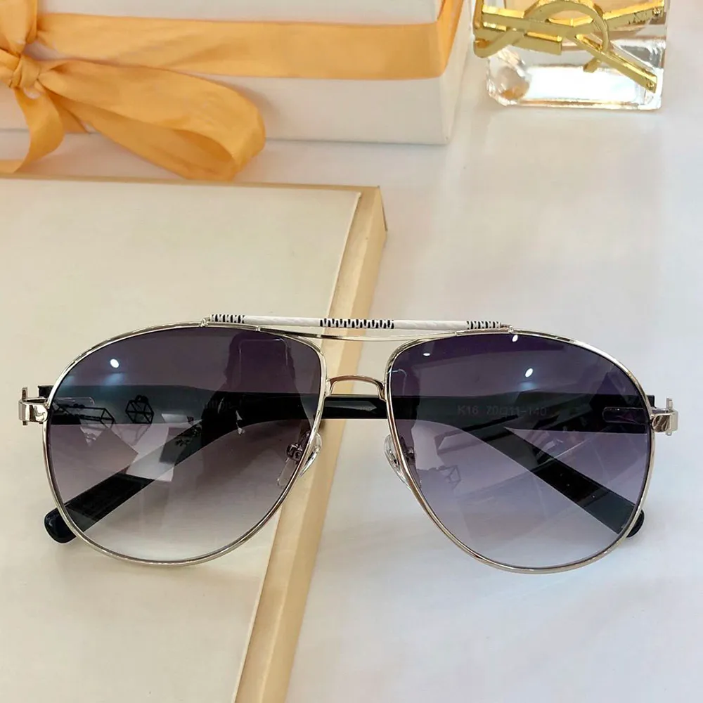 luxury designer sunglasses Fashionable Men Metal Pilot Decorative sunnies Glasses Big Rectangle Frame Lenses Breathe lens Lightweight Comfortable Original Box