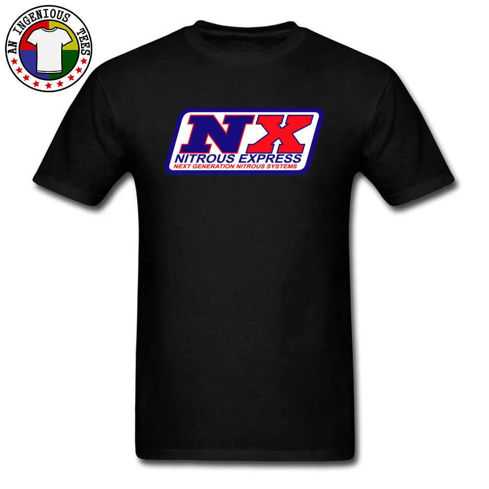 Designers expressos nitrous t-shirts para homens impressos rua rua camiseta tripulação pescoço de algodão tecido moda tshirt personalizado 210629